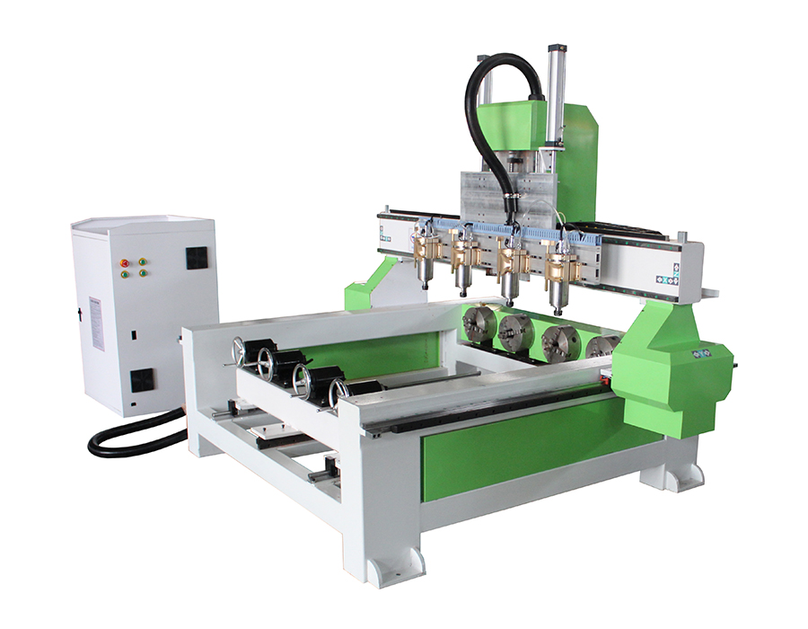 Wood cylinder carving machine